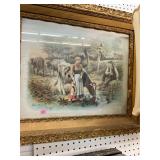 Antique Frame and Lithograph