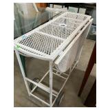 Vintage Rolling Wrought Iron Dropside Cart