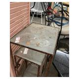 Vintage Iron Glass End tables