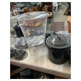 Enamel Pot and Drink Dispenser