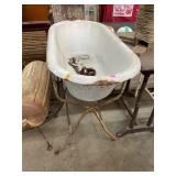 Vintage Enamel Trough & Stand