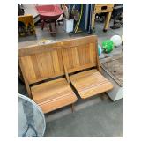 Vintage Wooden Bench Folding Stadium
