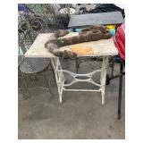 Marble on Antique Sewing Machine Base