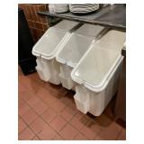 3 Rolling Cambro Storage Bins