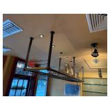 Large Over Bar Glass Rack Brass Made in Taiwan