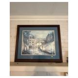 Framed Street Scene Wall Art