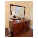 Cherry Dresser With Mirror