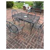 Wrought Iron Table and 4 Chairs