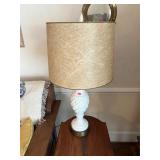 Pair Of Milk Glass Lamps