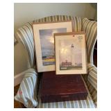 Lighthouse Prints and Silverware Chest