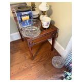 Leather Top End Tables and Coffee Table