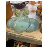 Blue Elephant Salt Pepper Shakers and Azurite Tray