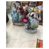 2 Victorian Couple Figurines