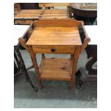 Antique Wooden 1-Drawer Stand