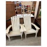 Painted Wooden Adirondack Yard Chairs