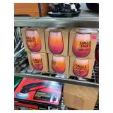 Flamingo Single Mingle Stemless Wine Glass Cups
