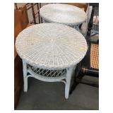 Pair of Wicker End-Tables