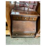 Small Vintage Wooden Secretary Desk