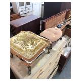 2 Antique Foot Stools