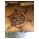 Vintage Wooden Ships Wheel