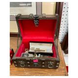 Vintage Jewelry Box with Contents