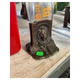 Antique Iron Lion Bookends