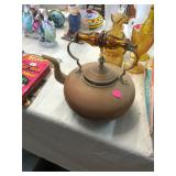 Copper Amber Handle Vintage Tea Kettle