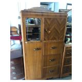 Vintage Wooden Wardrobe Cabinet