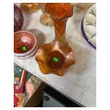 2 Piece Carnival Glass Lot