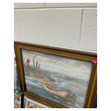 Nautical Painting in Frame Signed