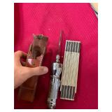 Antique Flashlight & Tape Measurer