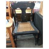 Antique Painted Cane Bottom Chair