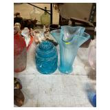 Blue Glass Vase and Jar Lot