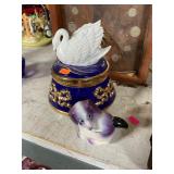 Vintage Swan and Dog Sugar Jar