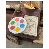 Vintage Needlepoint and Gettysburg Ashtrays