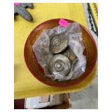 Vintage Russian Bowl & Brass Buttons