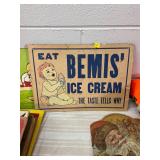 Antique "Bemis" Ice Cream Advertising