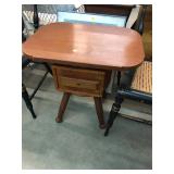 Vintage Barrel End Table