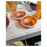 2 Carnival Glass Berry BOWLS