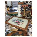 Art in Frame, and 2 Candleholders