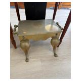 Brass Antique Fireplace Warming Bench Footman