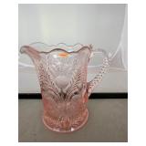 Mosser Rose Thistle Pink Depression Glass Pitcher