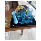 Antique Blue Glassware Lot