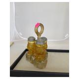 Uranium Glass Shakers on Stand Damaged