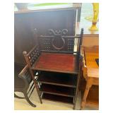 Antique Victorian Music Lyre Shelf