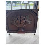 Antique Carved Fruit Basket Wall Hanging