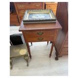 Antique 2 Drawer End Table