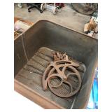 Vintage Metal Box & Pulley