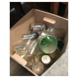 Vintage, jars, Glassware, Box Lot