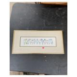 Signed Bird Art in Frame